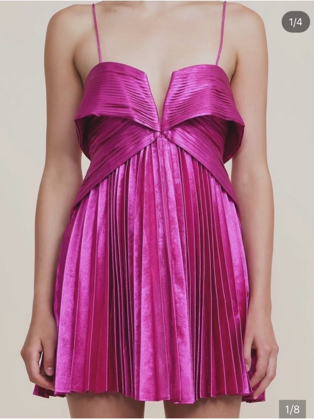 Acler Finnigan Pleated Mini Dress - US Size 8